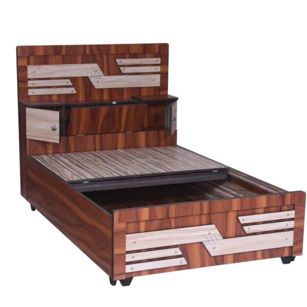 Royal Troves Single Size Bed with Storage Box Attached on Bed with Premium Engineering Wood(6 x 4 ft)